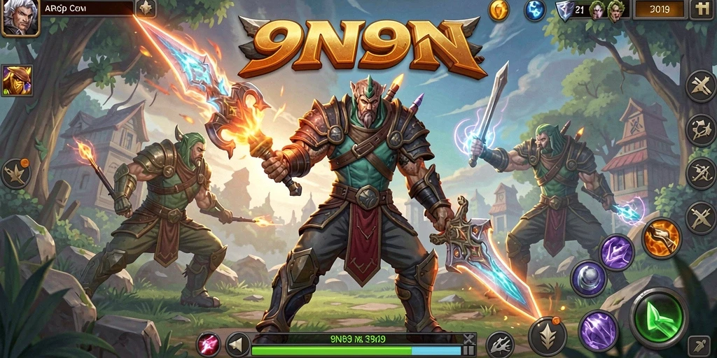 Gameplay ARPG 9N9N yang menakjubkan dan penuh aksi.