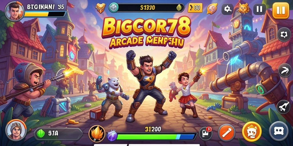 Tampilan gameplay seru dari BIGCOR78 yang menantang.