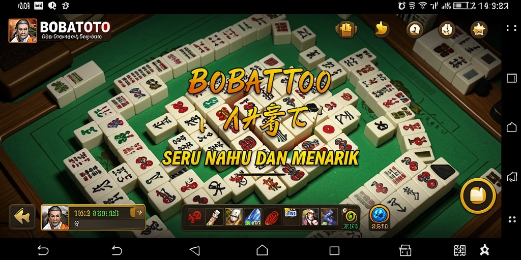 Tangkapan layar utama BOBATOTO menampilkan gameplay Mahjong yang seru.