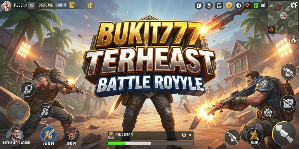 Gameplay seru BUKIT777 dalam pertempuran Battle Royale.