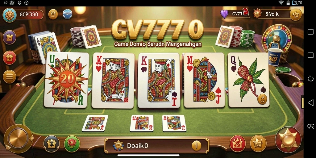 Tampilan gameplay menarik dari aplikasi Domino CV777.