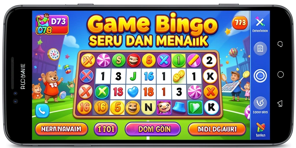 Tangkapan layar D73 menampilkan suasana mendebarkan permainan Bingo.