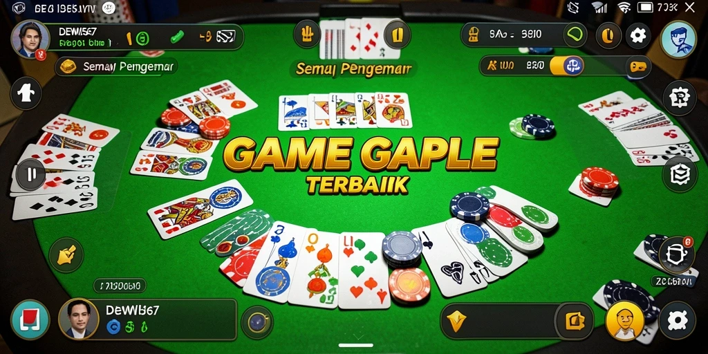 Tampilan gameplay DEWI567 saat pertandingan Gaple seru.