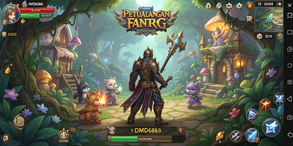Screenshot gameplay DMD686 menampilkan aksi petualangan RPG yang seru.