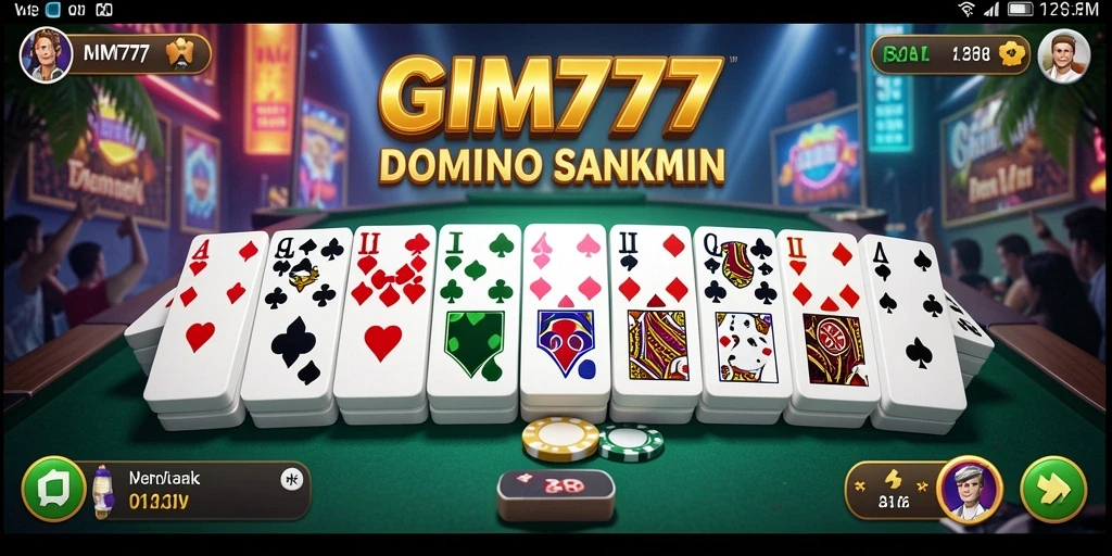 Screenshot menampilkan gameplay seru GIM777 dalam permainan Domino.