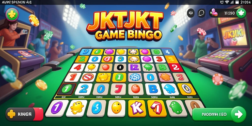 Tampilan gameplay Bingo yang penuh warna dan interaktif.