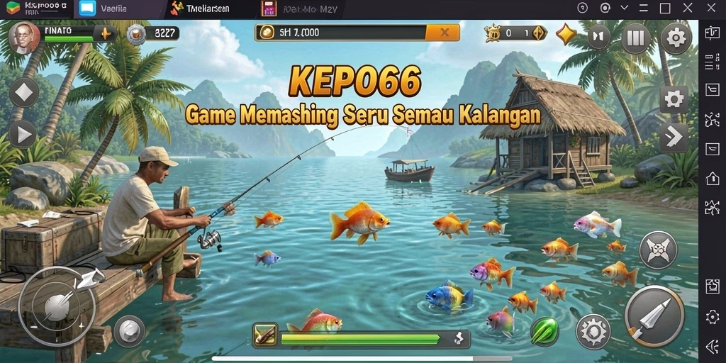 Tampilan gameplay KEPO66 menunjukkan aksi memancing yang mendebarkan.