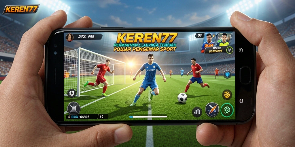 Screenshot gameplay KEREN77 dengan aksi olahraga yang mendebarkan.