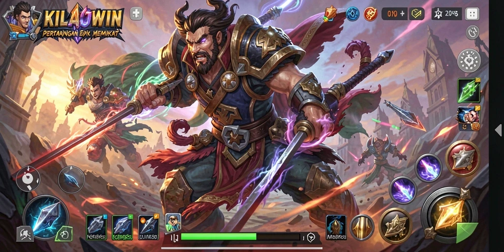 Gameplay seru KILAUWIN dengan pertarungan yang mendebarkan.
