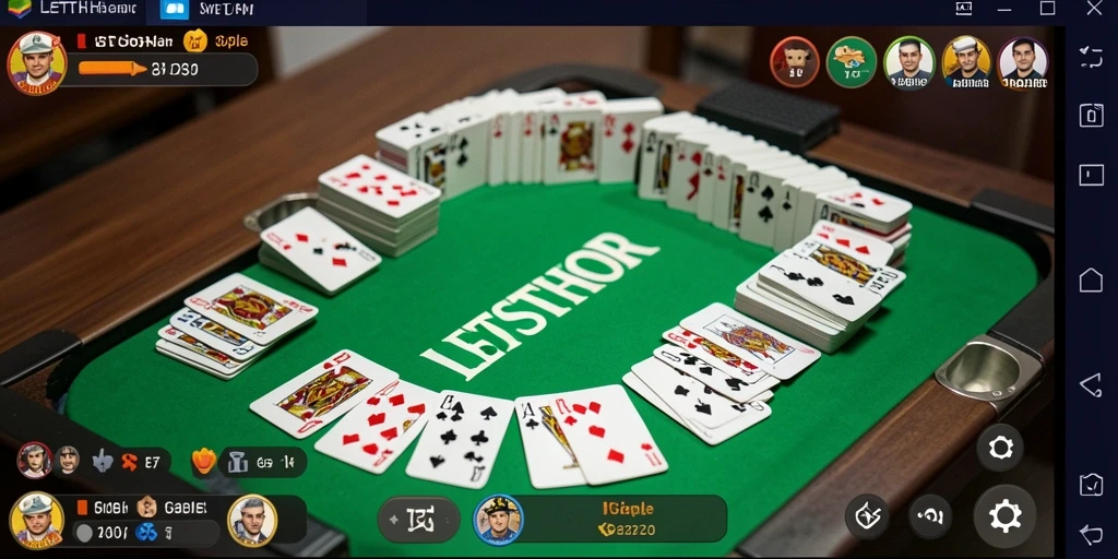 Screenshot LETSTHOR memperlihatkan keseruan permainan Gaple yang penuh interaksi.