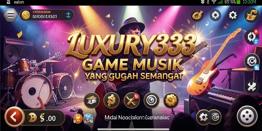 Screenshot gameplay LUXURY333 yang menampilkan pengalaman musik interaktif.