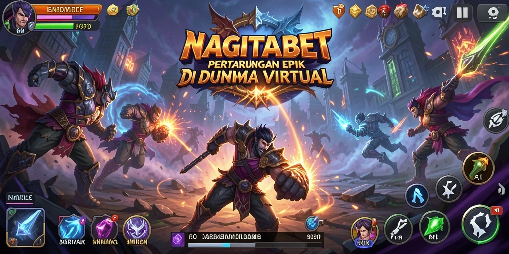 Tangkapan layar utama NAGITABET menampilkan pertarungan mendebarkan antar karakter.