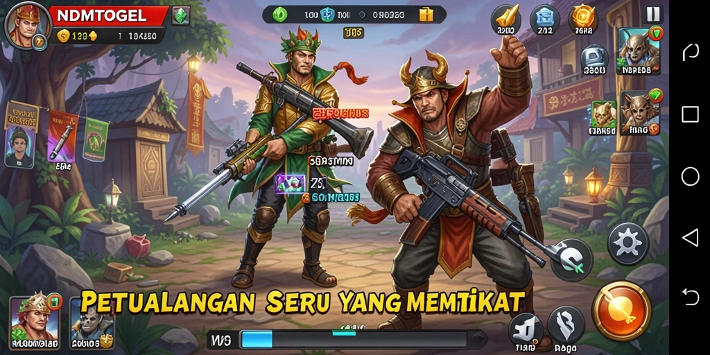 Tampilan gameplay seru dalam NDMTOGEL yang penuh tantangan.