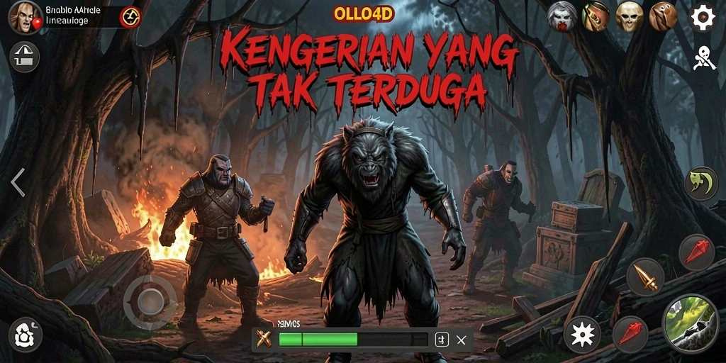 Tangkapan layar OLLO4D menampilkan suasana mencekam dan gameplay yang menegangkan.