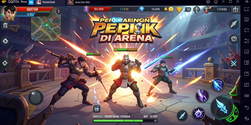 Screenshot QQSTAR menampilkan aksi tarung yang mendebarkan dan grafik terbaik.