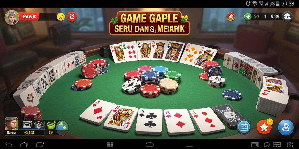 Screenshot RAHAYU88 menunjukkan gameplay Gaple yang seru.