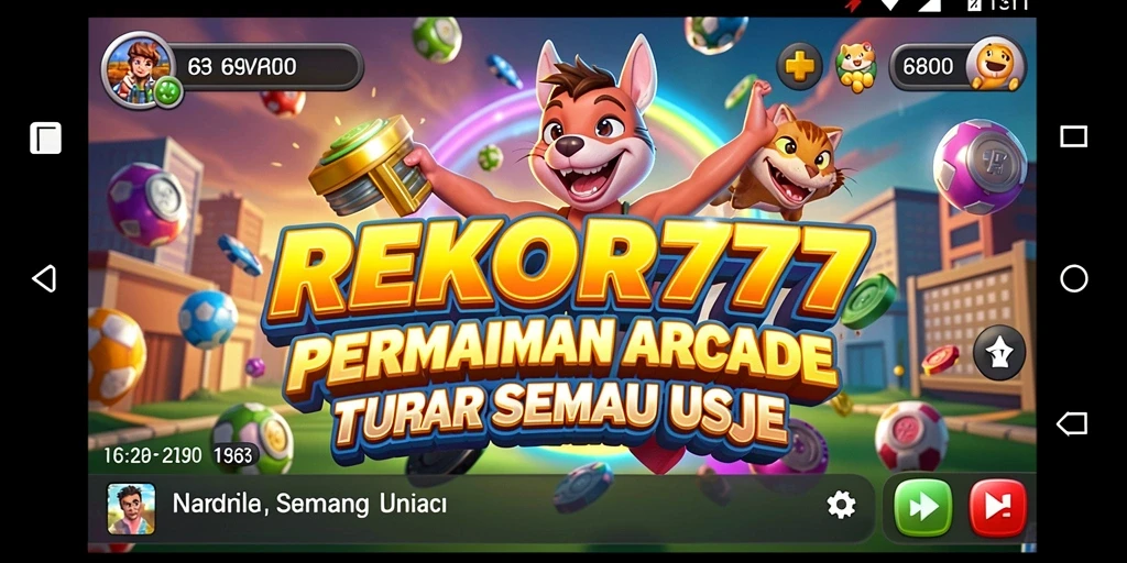 Tampilan gameplay menarik dari REKOR777 dengan tantangan Arcade seru.