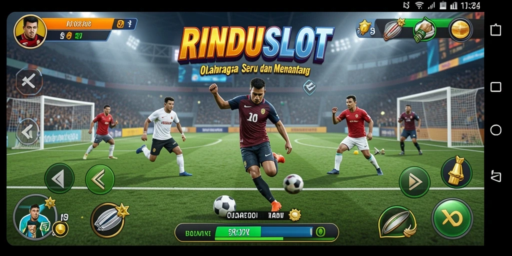 Tampilan menangkap aksi dalam game olahraga RINDUSLOT yang penuh semangat.