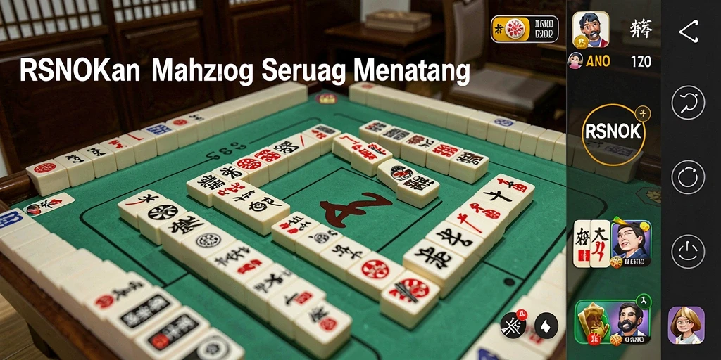 Tampilan gameplay seru di RSNOK dengan berbagai level Mahjong.