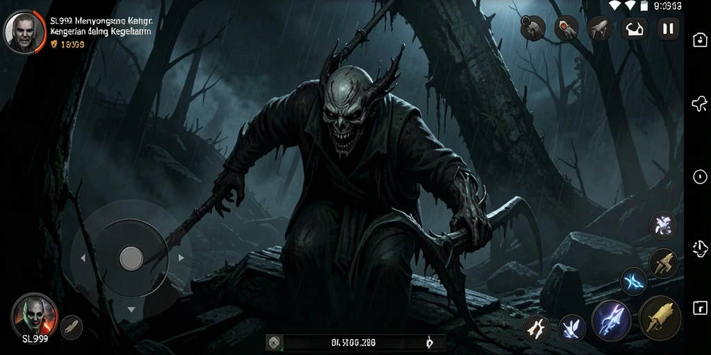 Tampilan gameplay SL999 yang menegangkan dan menyeramkan.