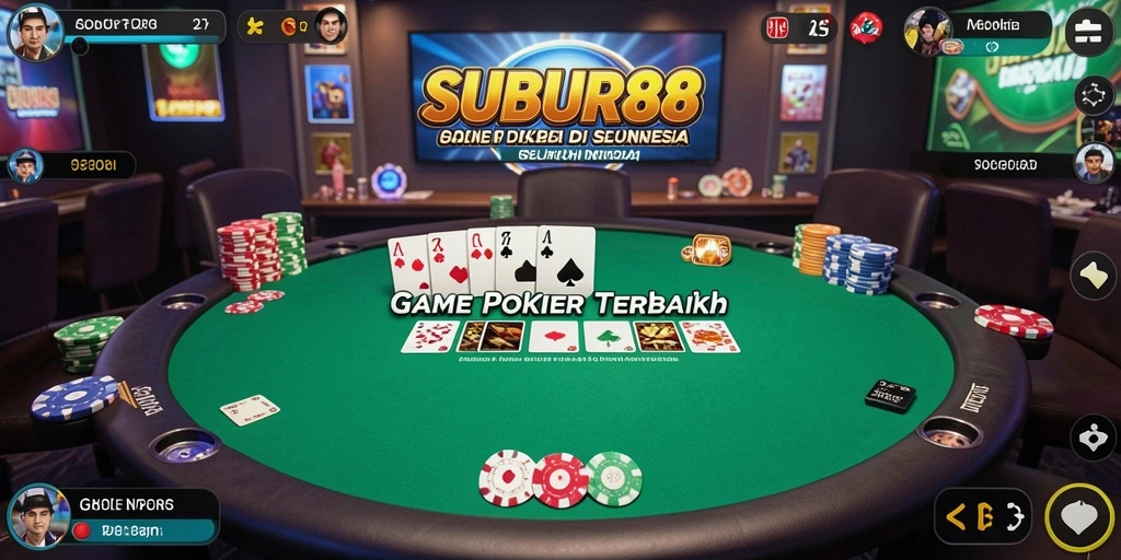Gameplay Poker mendebarkan di SUBUR88 dengan tampilan menarik.