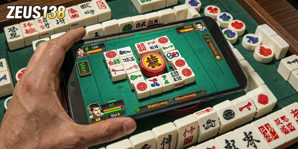 Tampilan gameplay seru di ZEUS138 dengan berbagai level Mahjong.